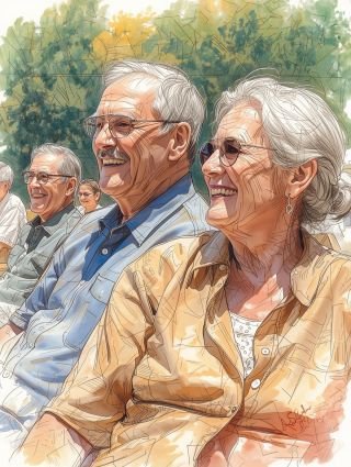 Happy couple enjoying venice florida's park life