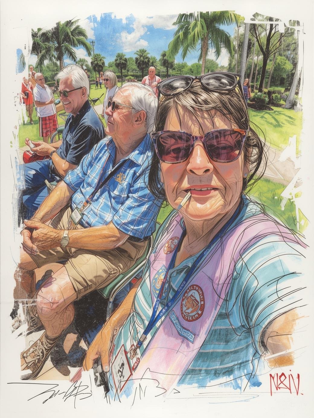 Enjoying local life in fannis , florida in the park