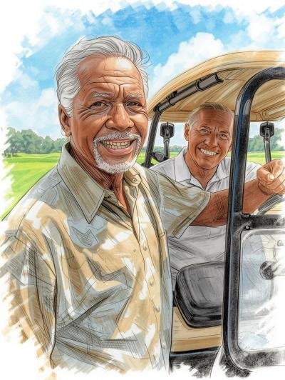 Senior gentleman enjoying their retirement