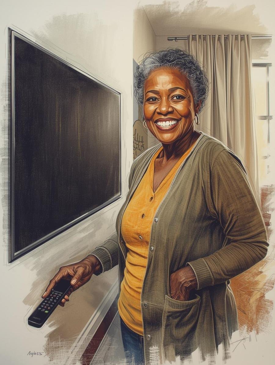 Tech help adult enjoying the remote control works